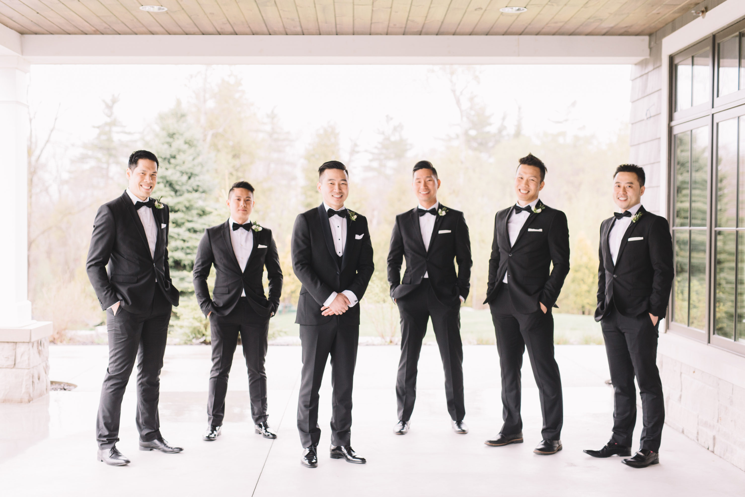 Groom with Groomsmen at Whistle Bear