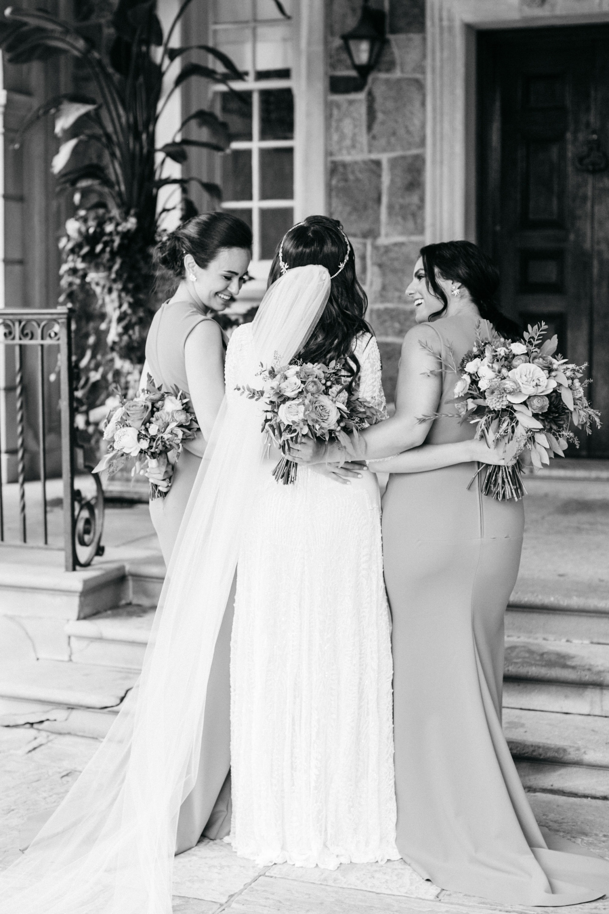 Bride and bridesmaids at graydon hall manor