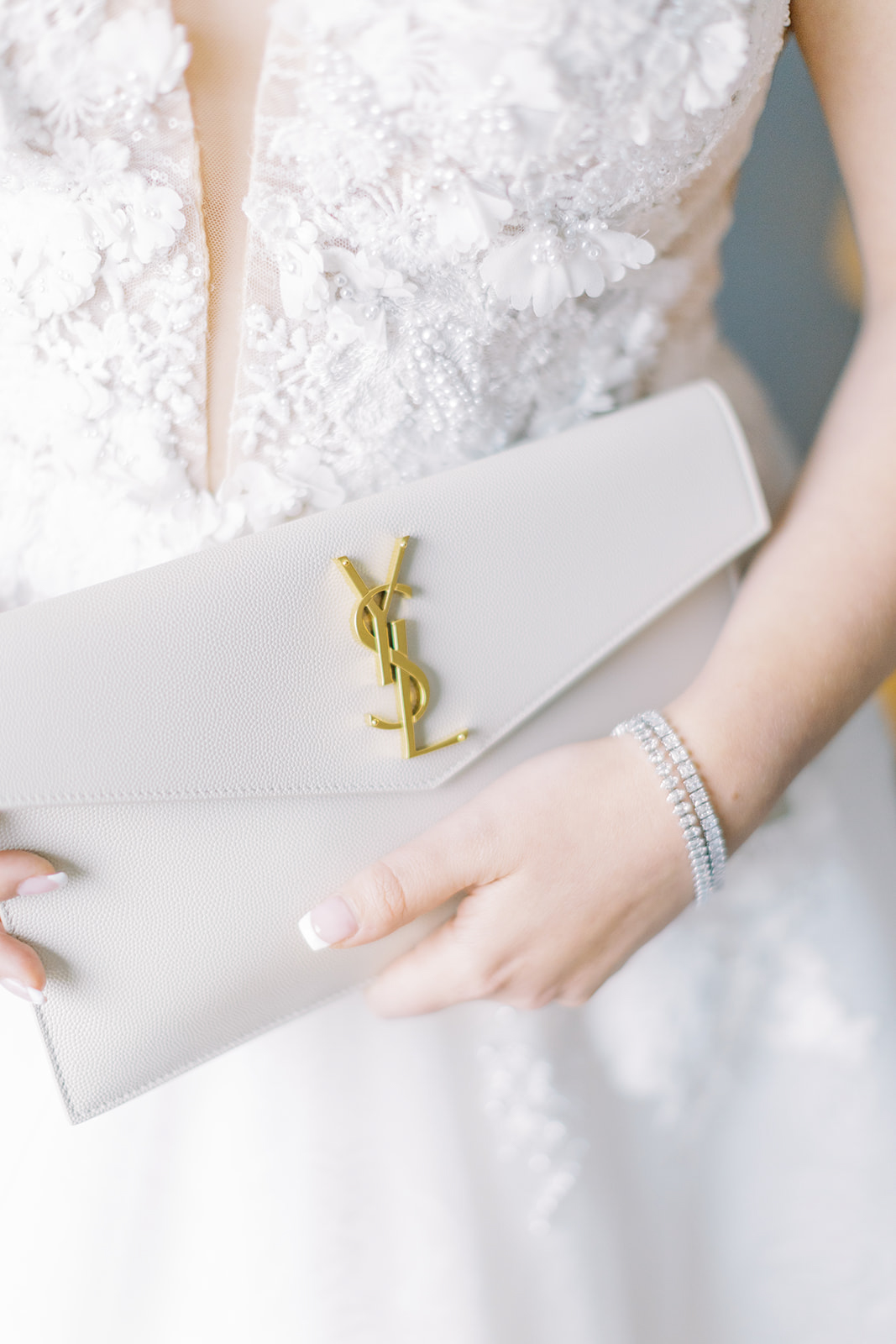 bride's saint laurent purse