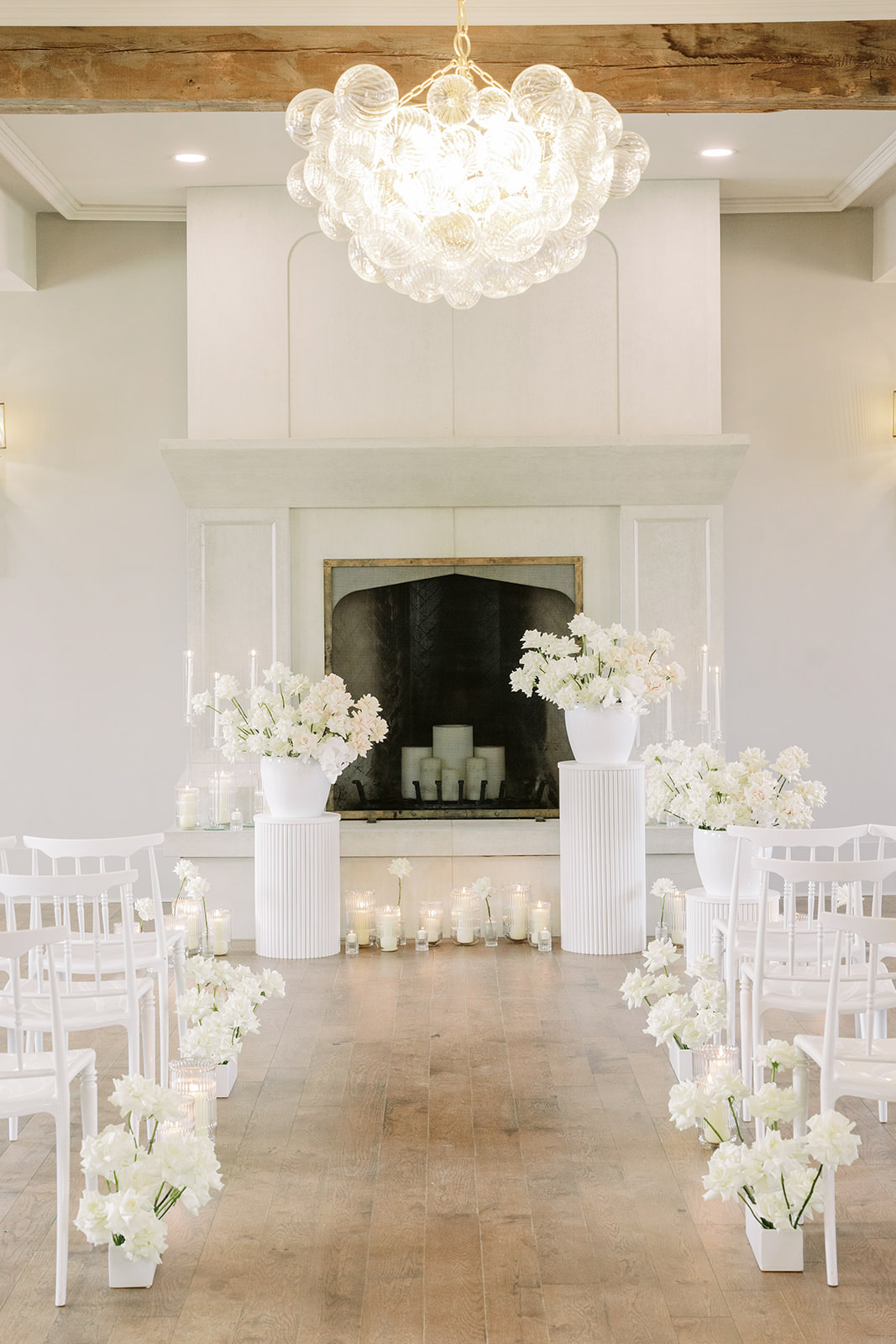 Editorial and modern ceremony space at Elora Mill in Foundry Chapel