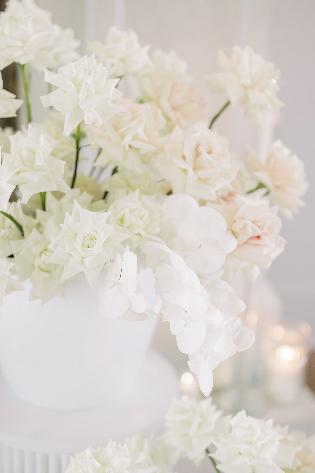 Close up photos of floral arrangement for Elora Mill Wedding Editorial featured in Wedding Chicks