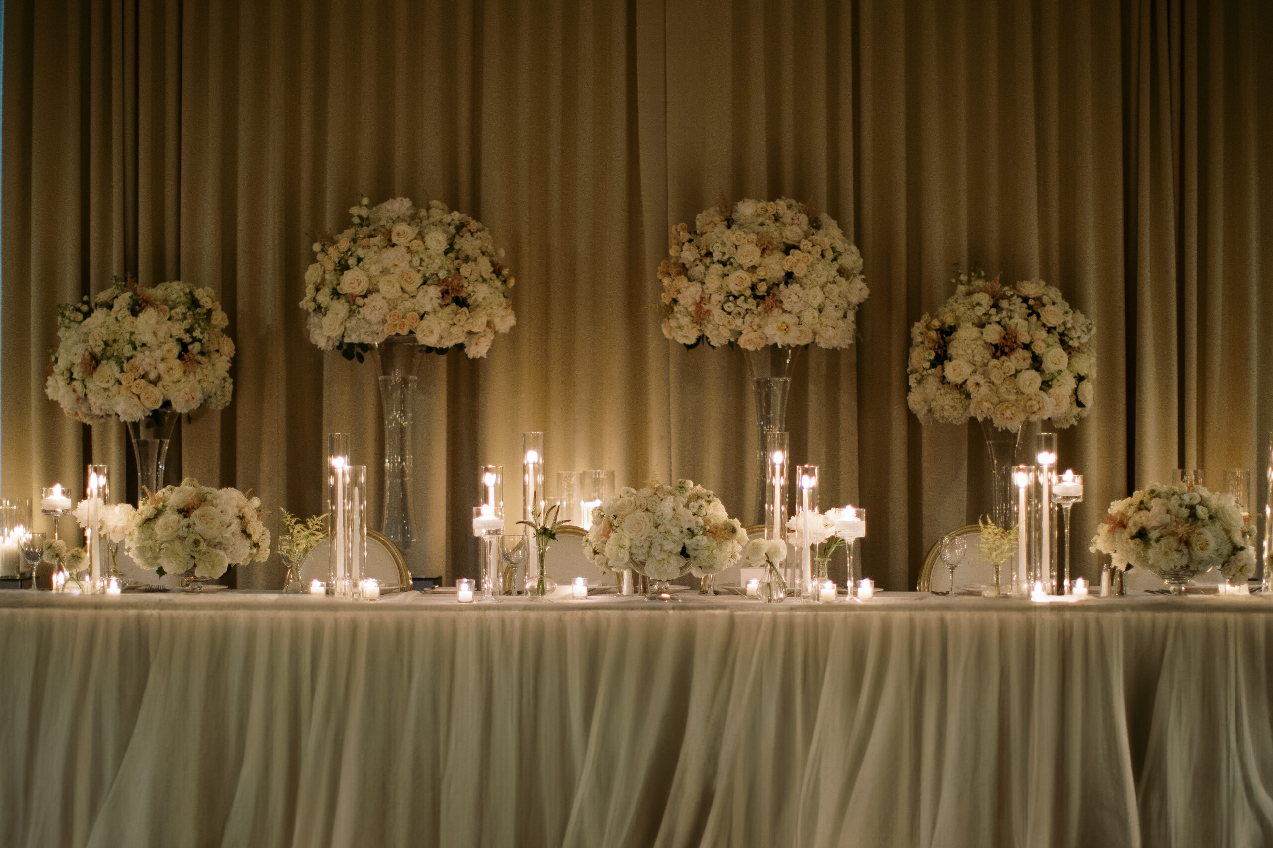 Head table at Toronto Wedding Venue Omni King Edward Hotel - Taken by Toronto Wedding Photographer Paula Visco