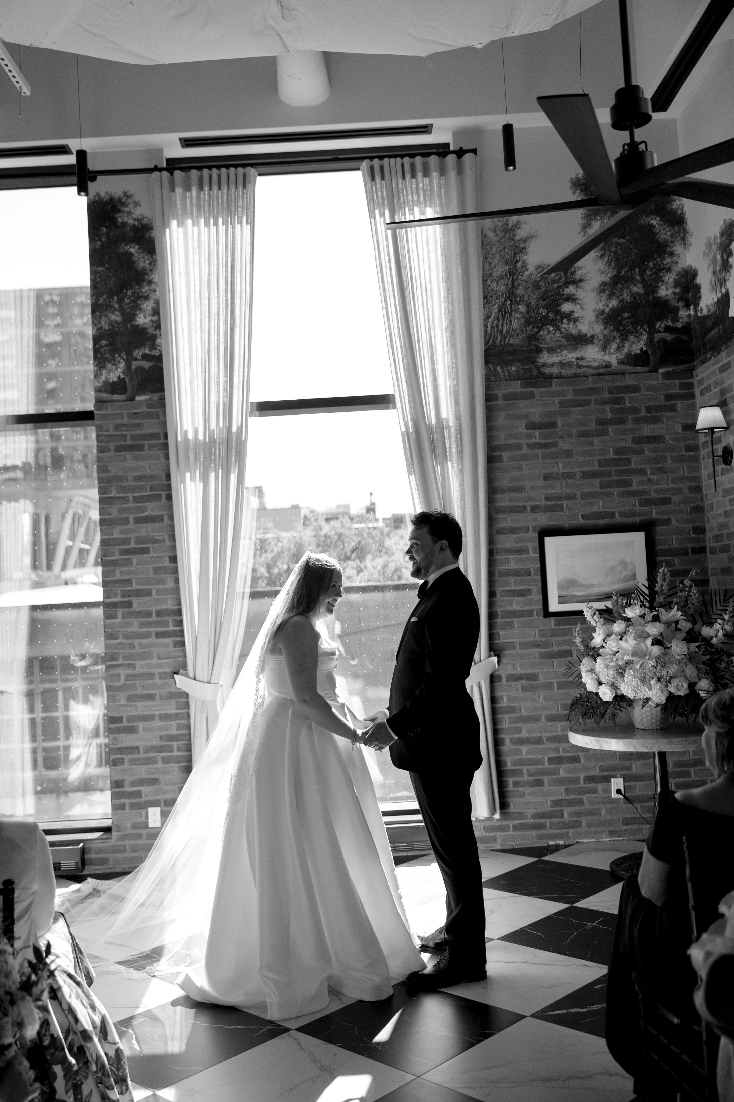 Bride and Groom getting married at the Dorset 