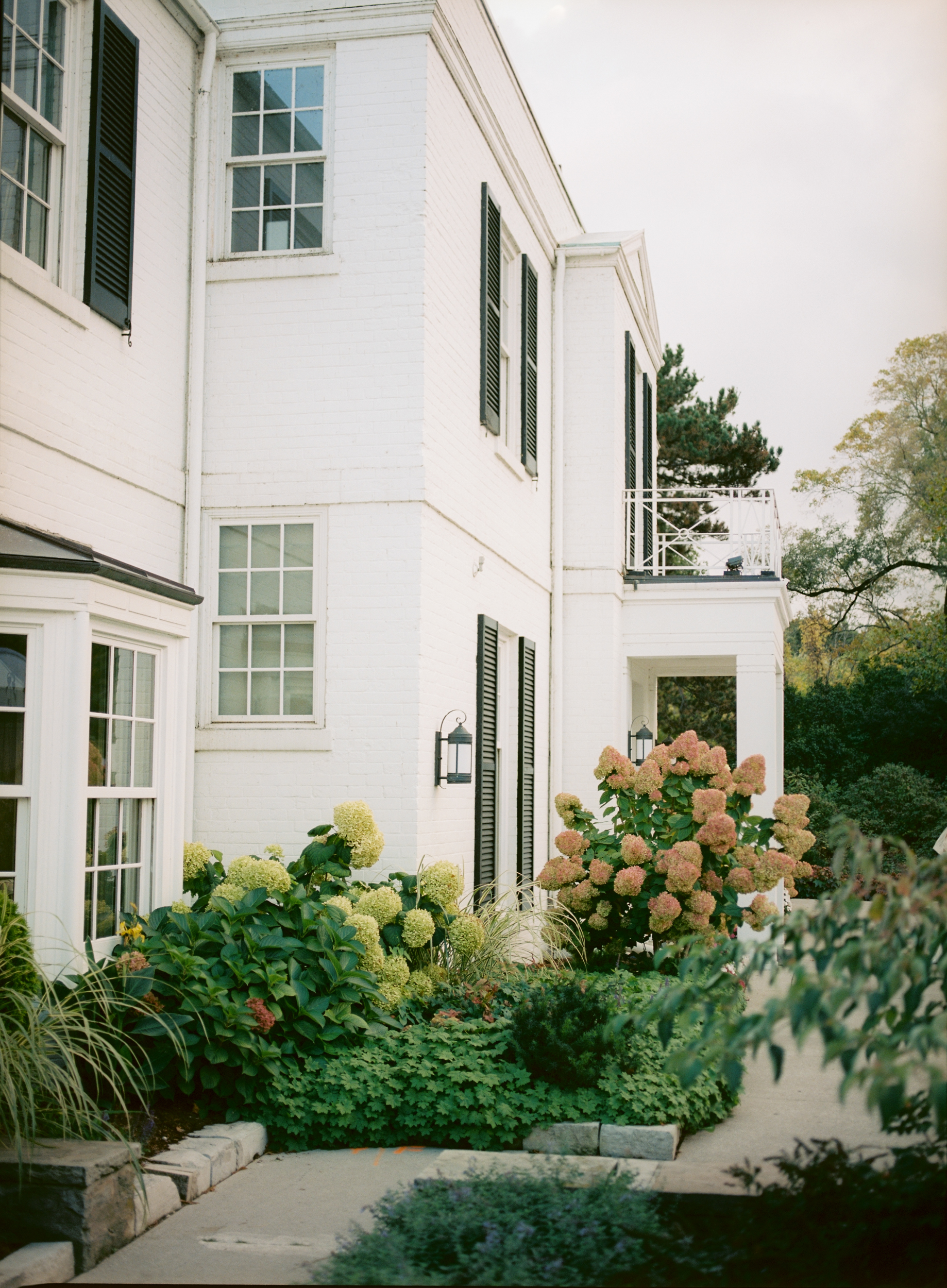 Film photograph of historical house at Harding Waterfront Estate