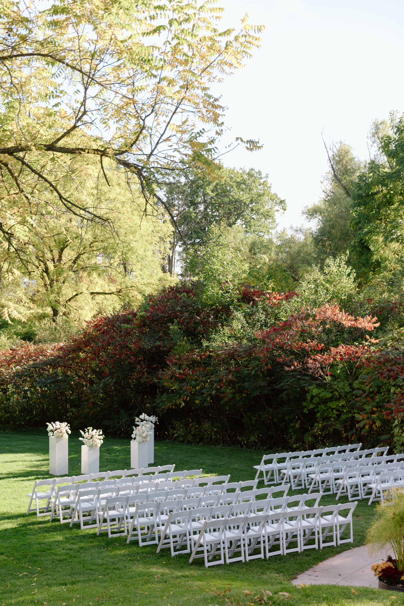 Ceremony space at Harding Waterfront Estate Wedding