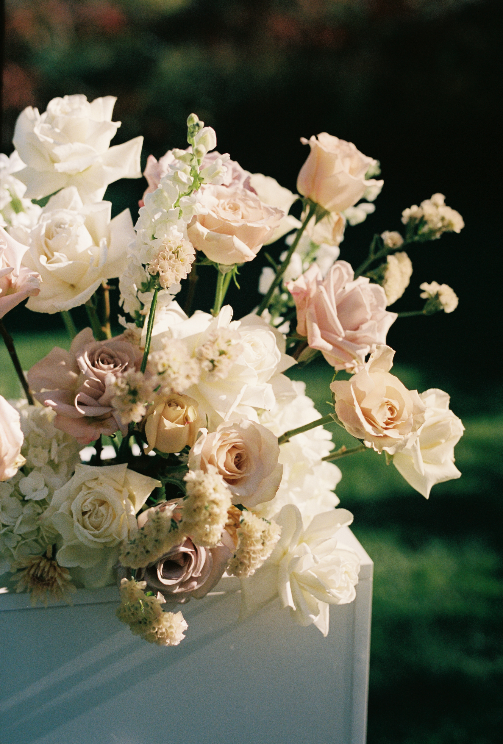 Film photograph of floral arrangement 