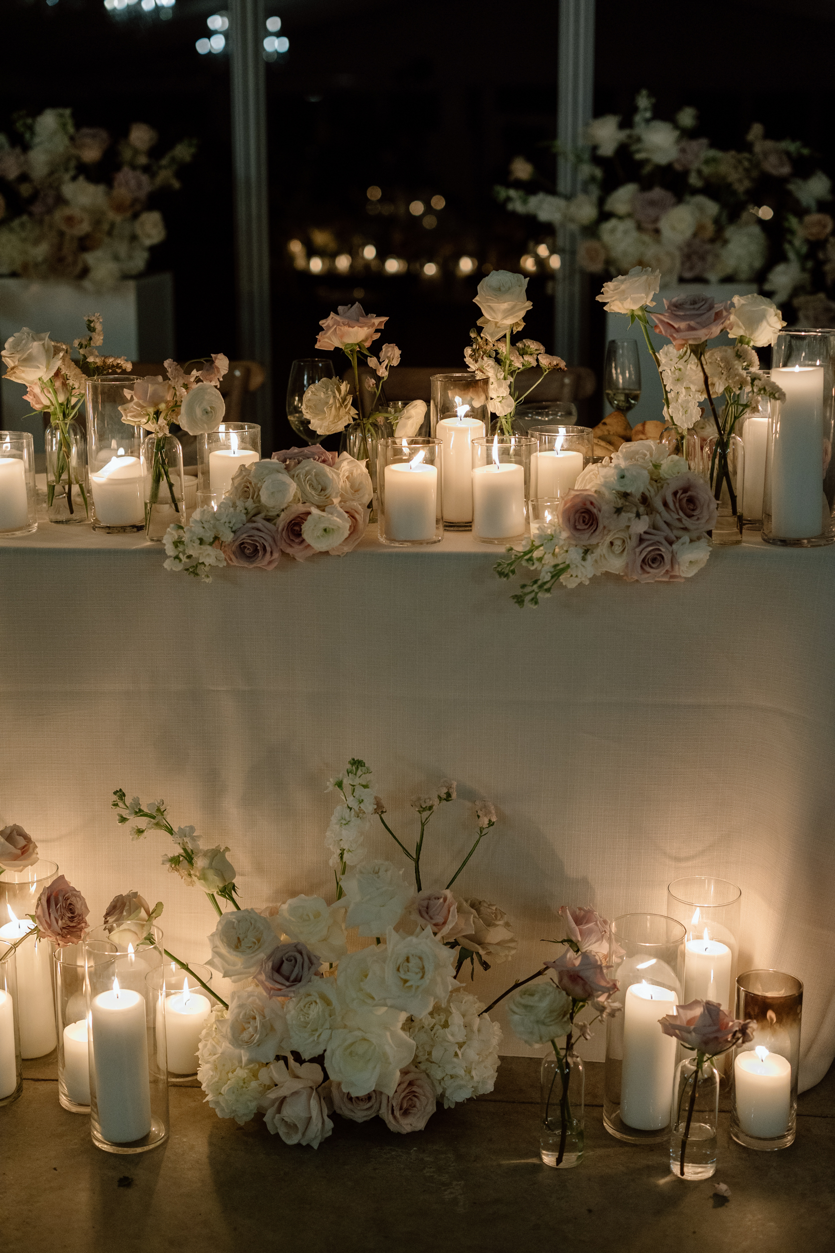 Moody reception details at Harding Waterfront Estate Wedding