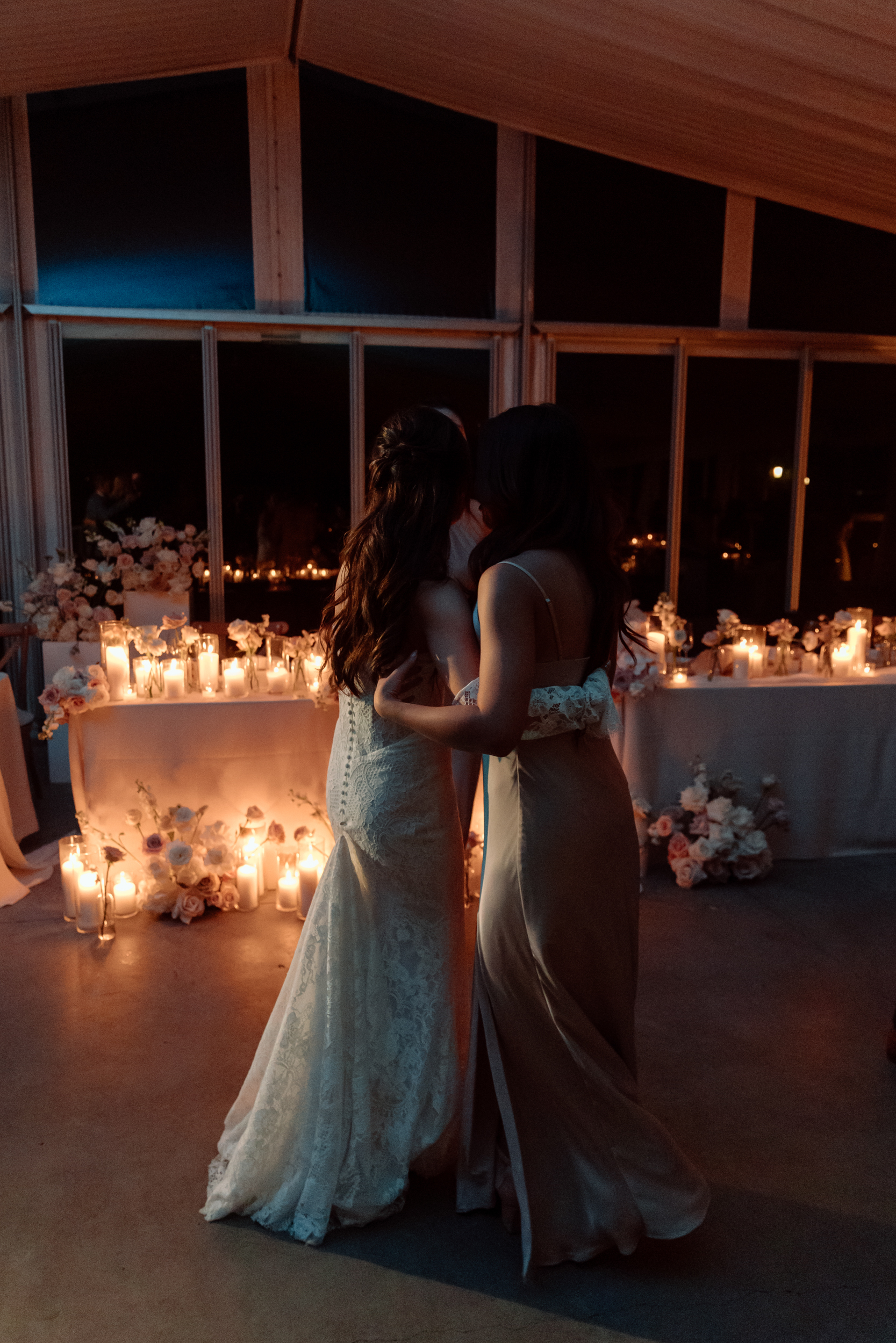 Bride dancing at Harding Waterfront Estate wedding
